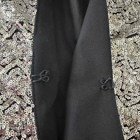 NWT Zara Silver Sequin Blazer - Size L - Picture 6 of 14